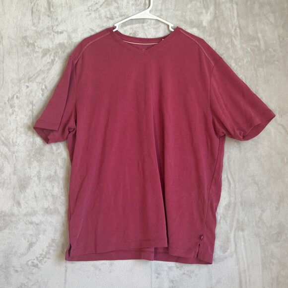 Tommy Bahama Shirt Men Size Extra Large Adult Red Casual Tee Crewneck XL - Picture 1 of 7